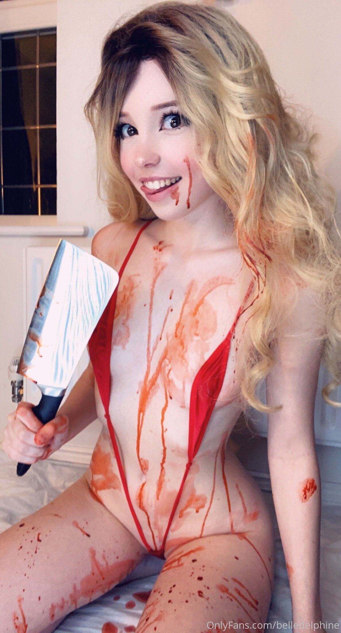 Belle Delphine Red Slingshot Photos 76833