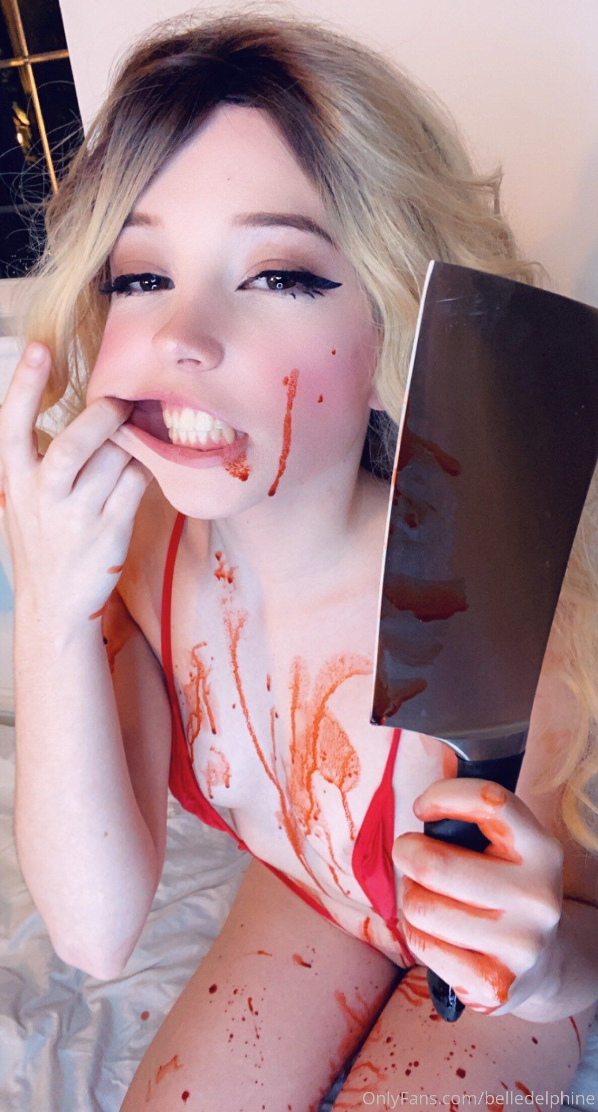 Belle Delphine Red Slingshot Photos 76838