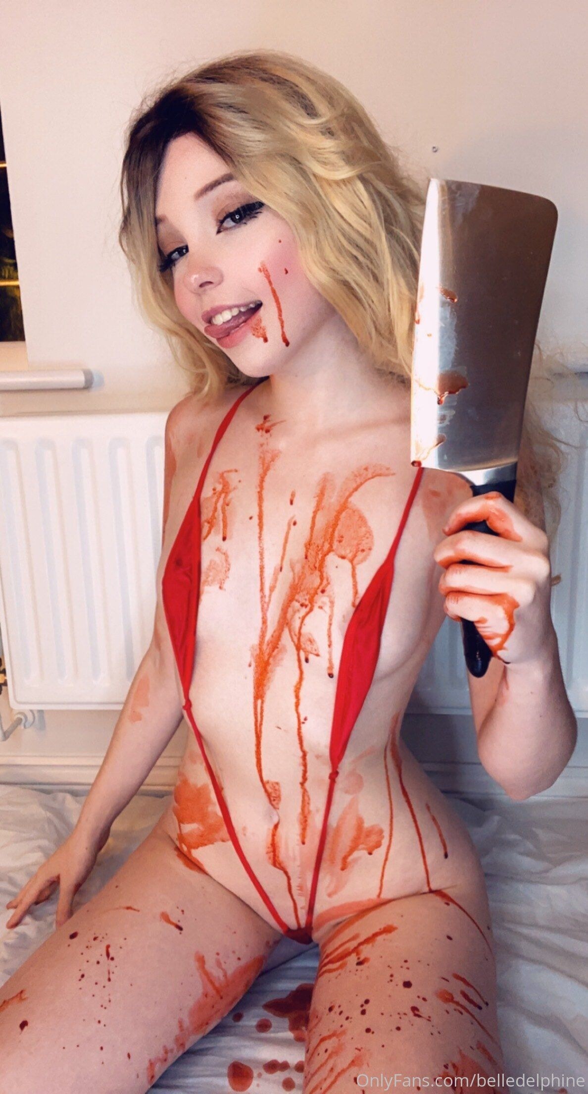 Belle Delphine Red Slingshot Photos 76884