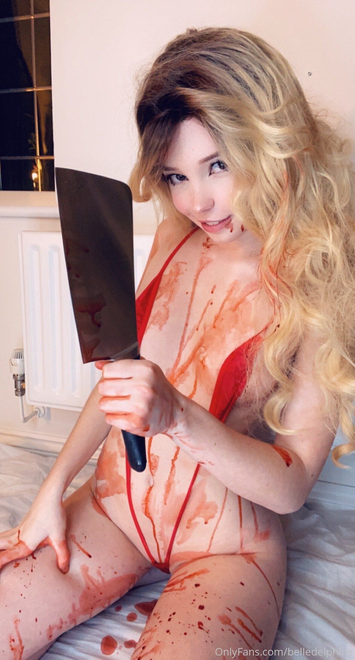 Belle Delphine Red Slingshot Photos 76906