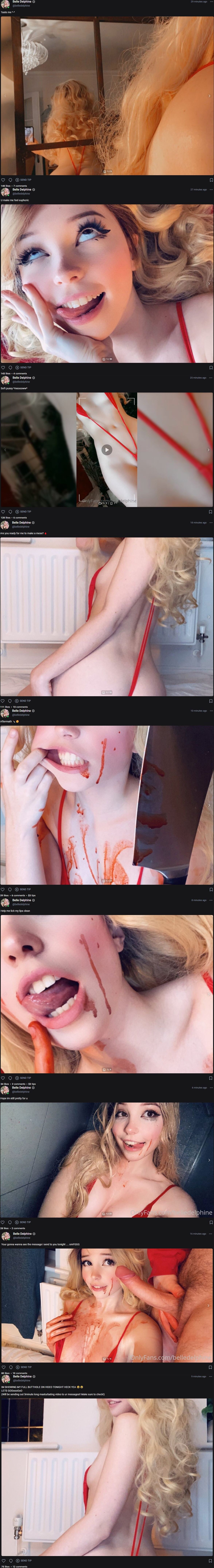 Belle Delphine Red Slingshot Photos 76935