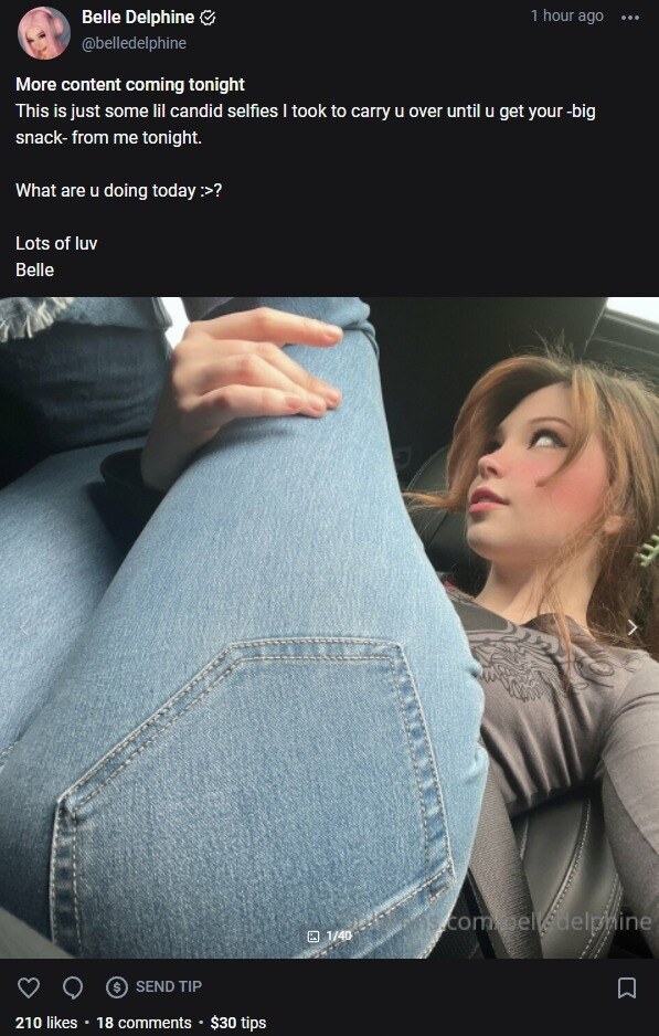 Belle Delphine Candid Selfies Set 118399