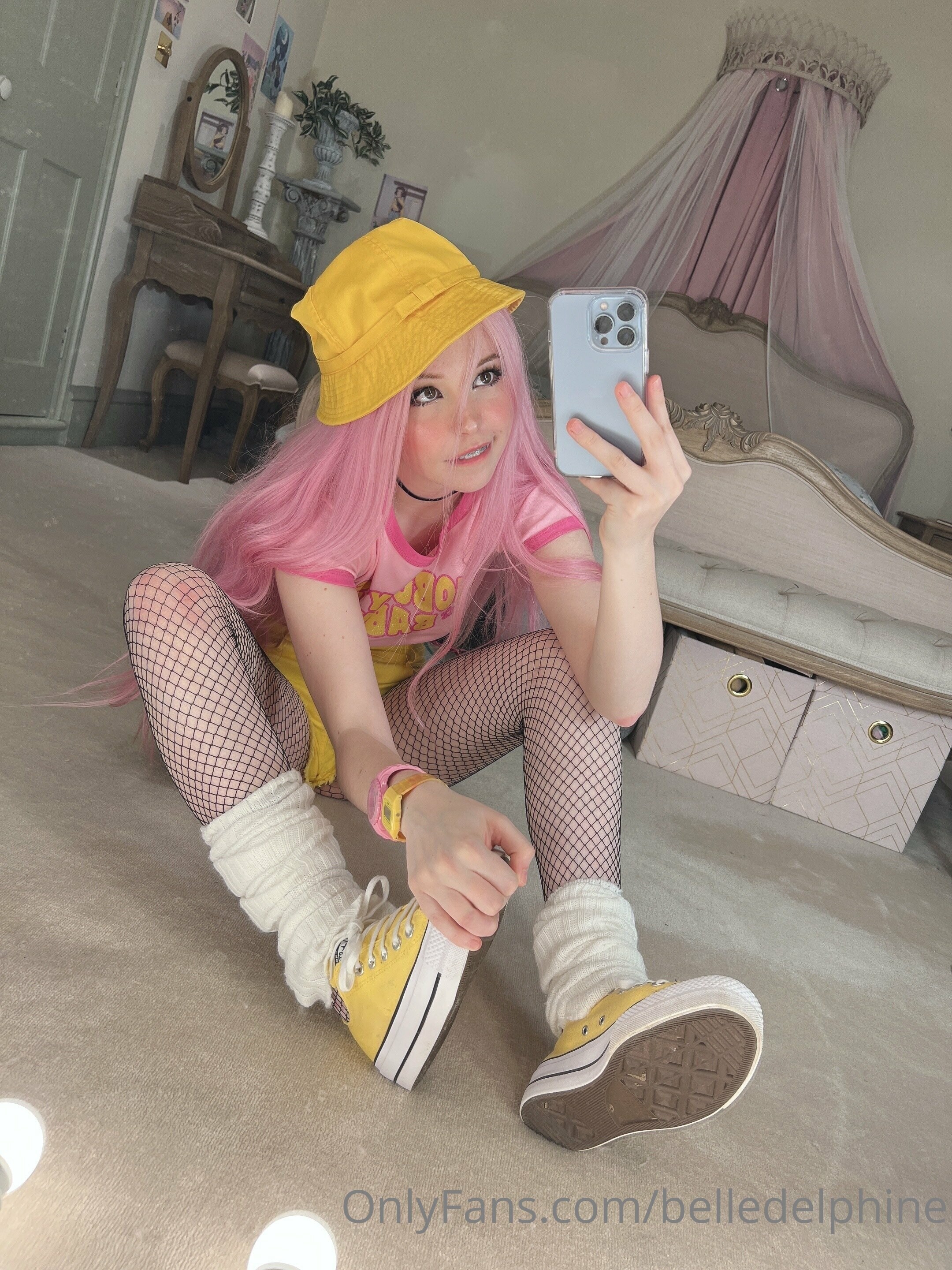Belle Delphine Yellow Hat Set 118734