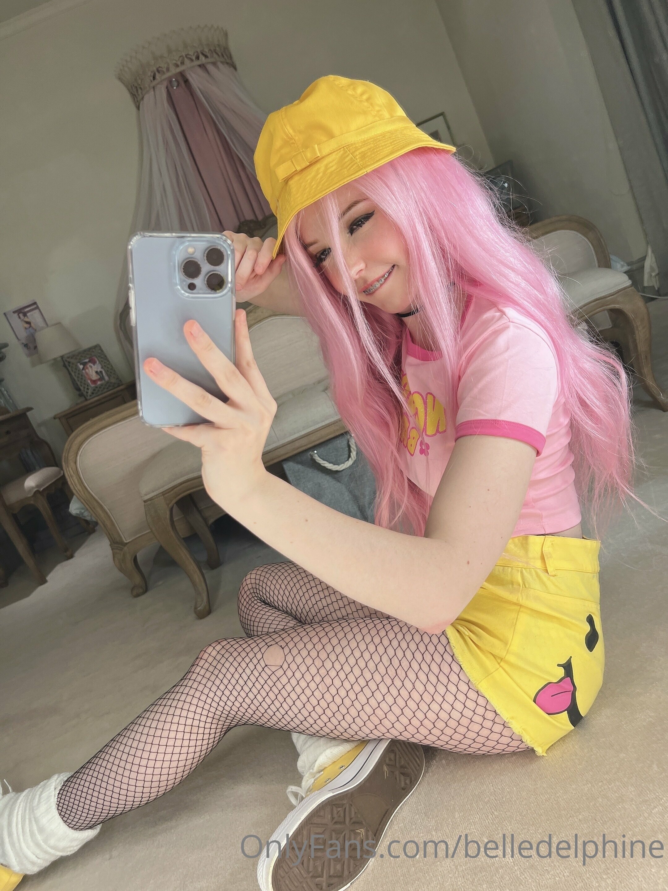 Belle Delphine Yellow Hat Set 118739