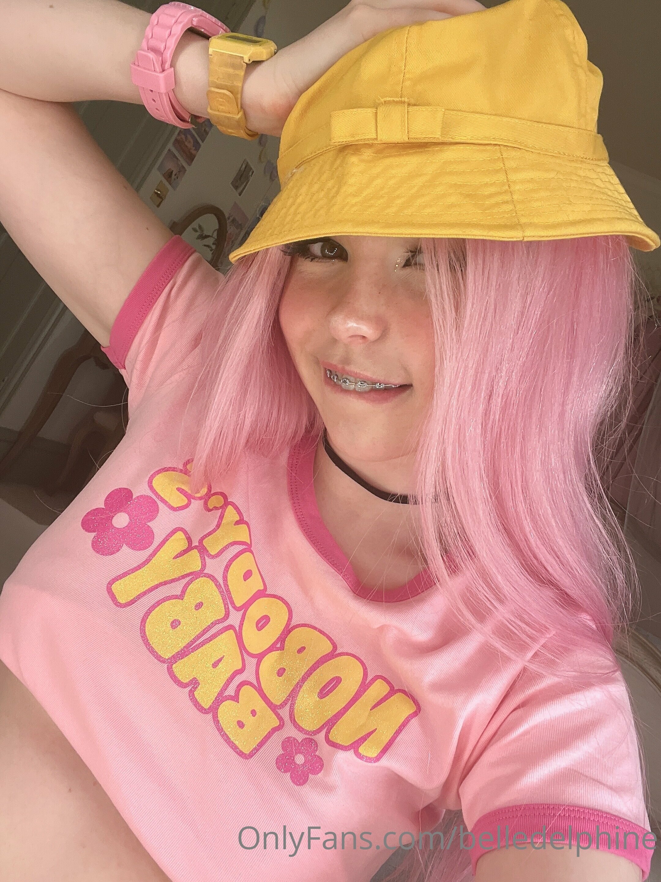 Belle Delphine Yellow Hat Set 118740
