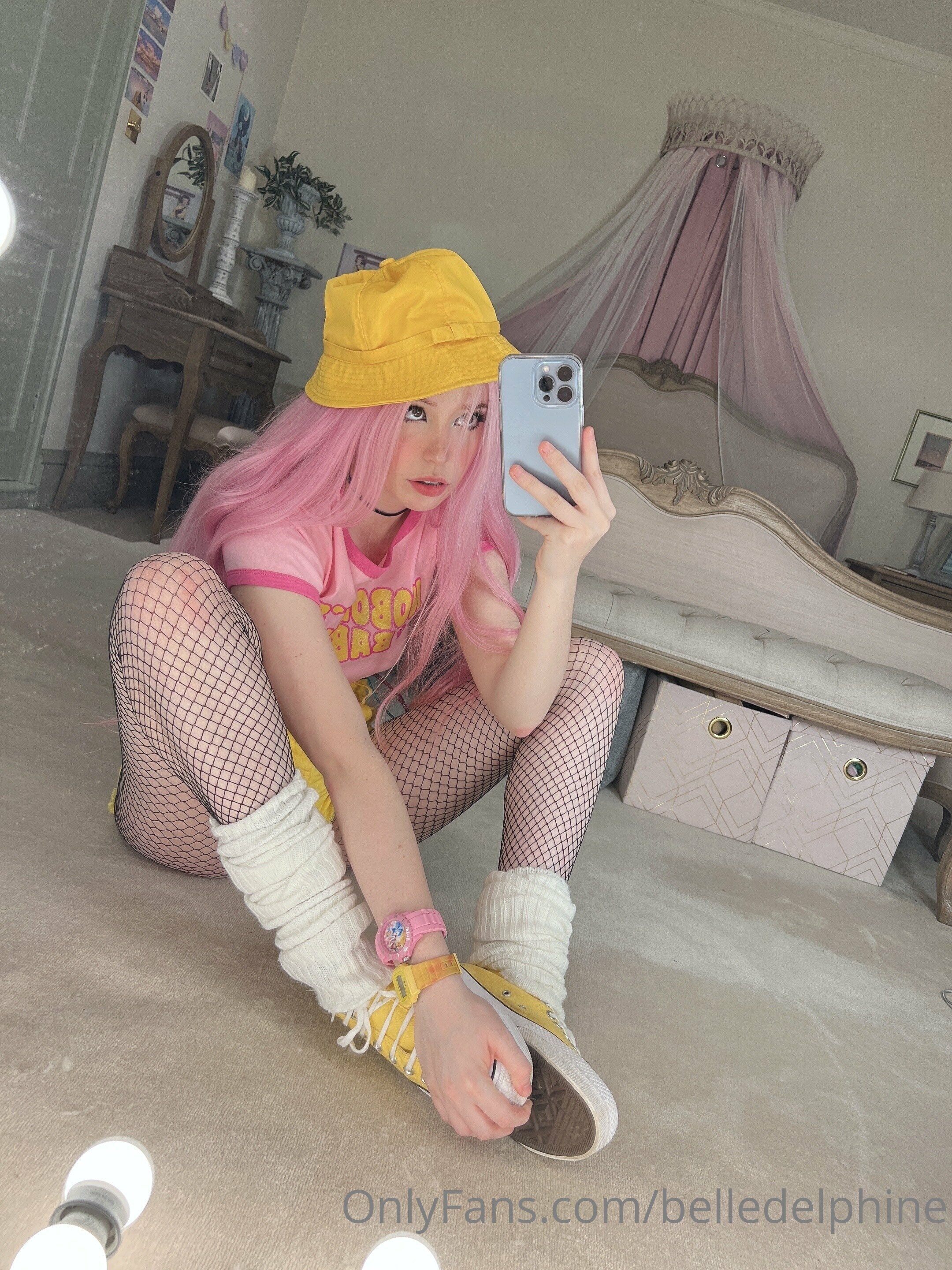 Belle Delphine Yellow Hat Set 118743