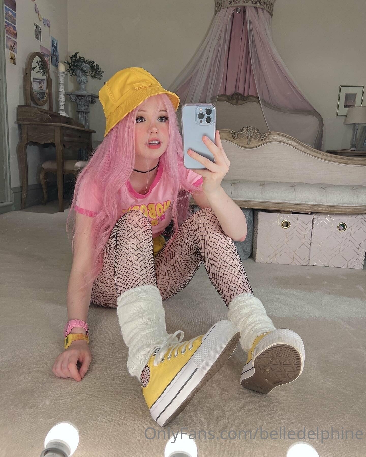 Belle Delphine Yellow Hat Set 118746