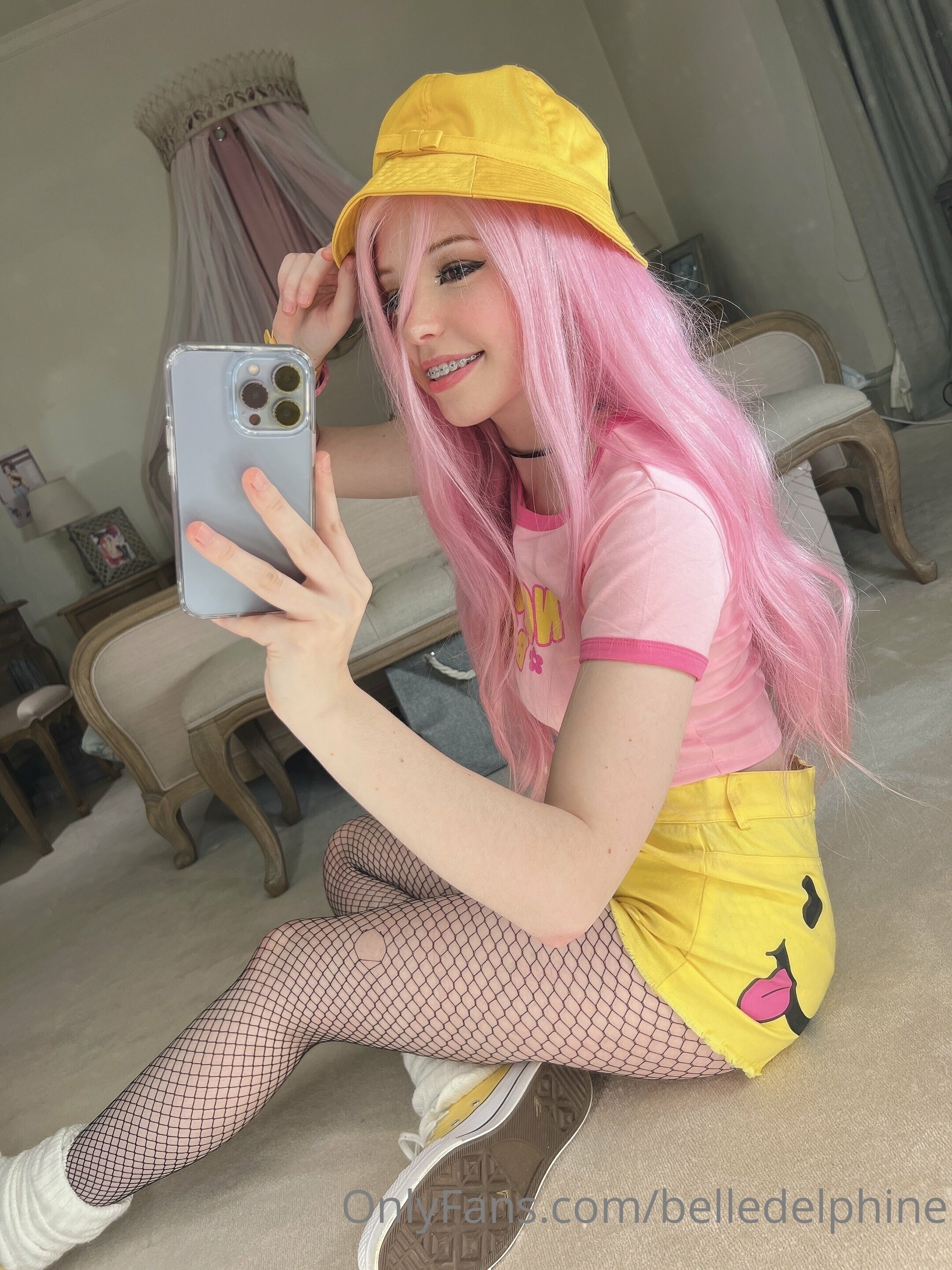 Belle Delphine Yellow Hat Set 118763