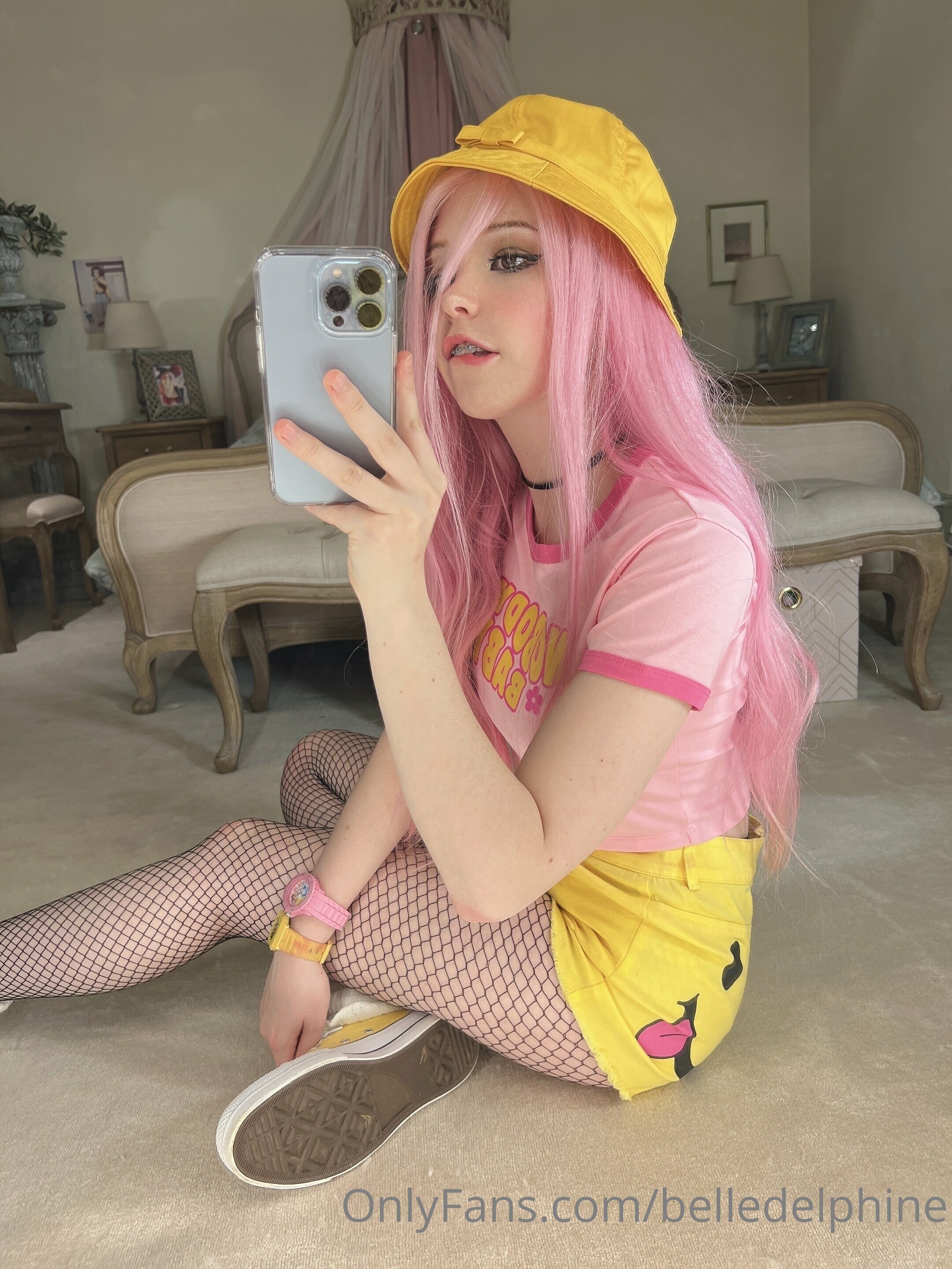Belle Delphine Yellow Hat Set 118784