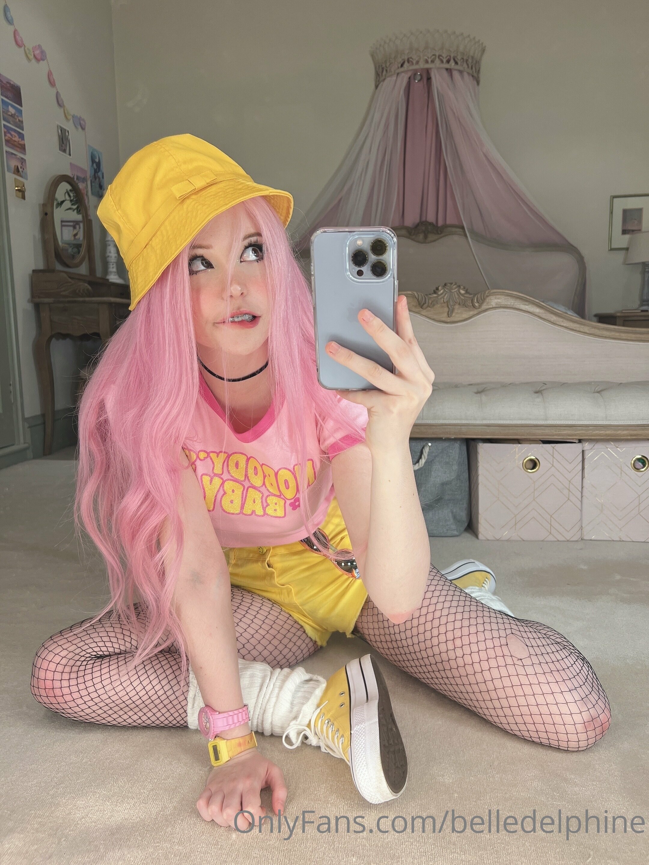 Belle Delphine Yellow Hat Set 118808