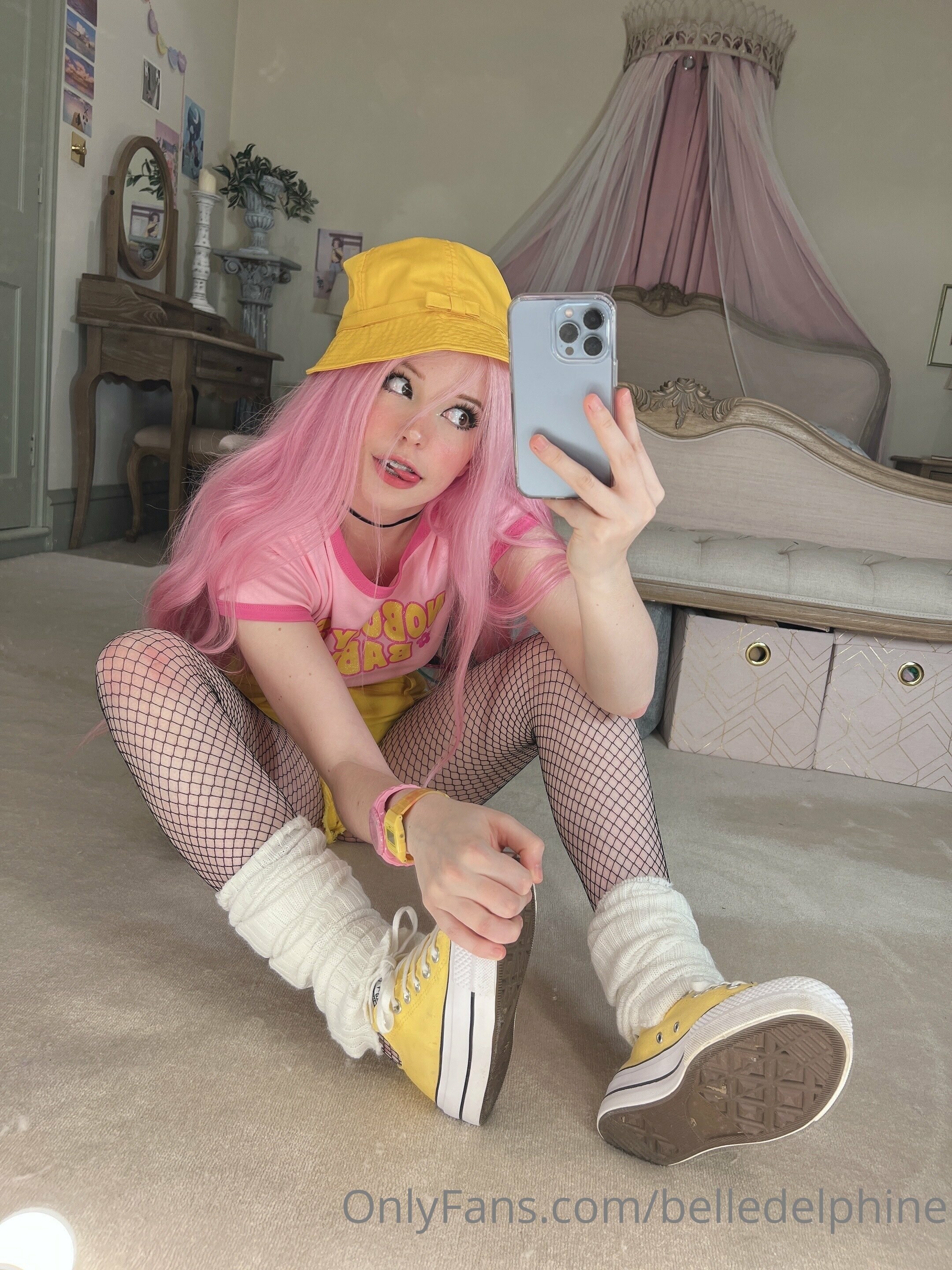 Belle Delphine Yellow Hat Set 118814