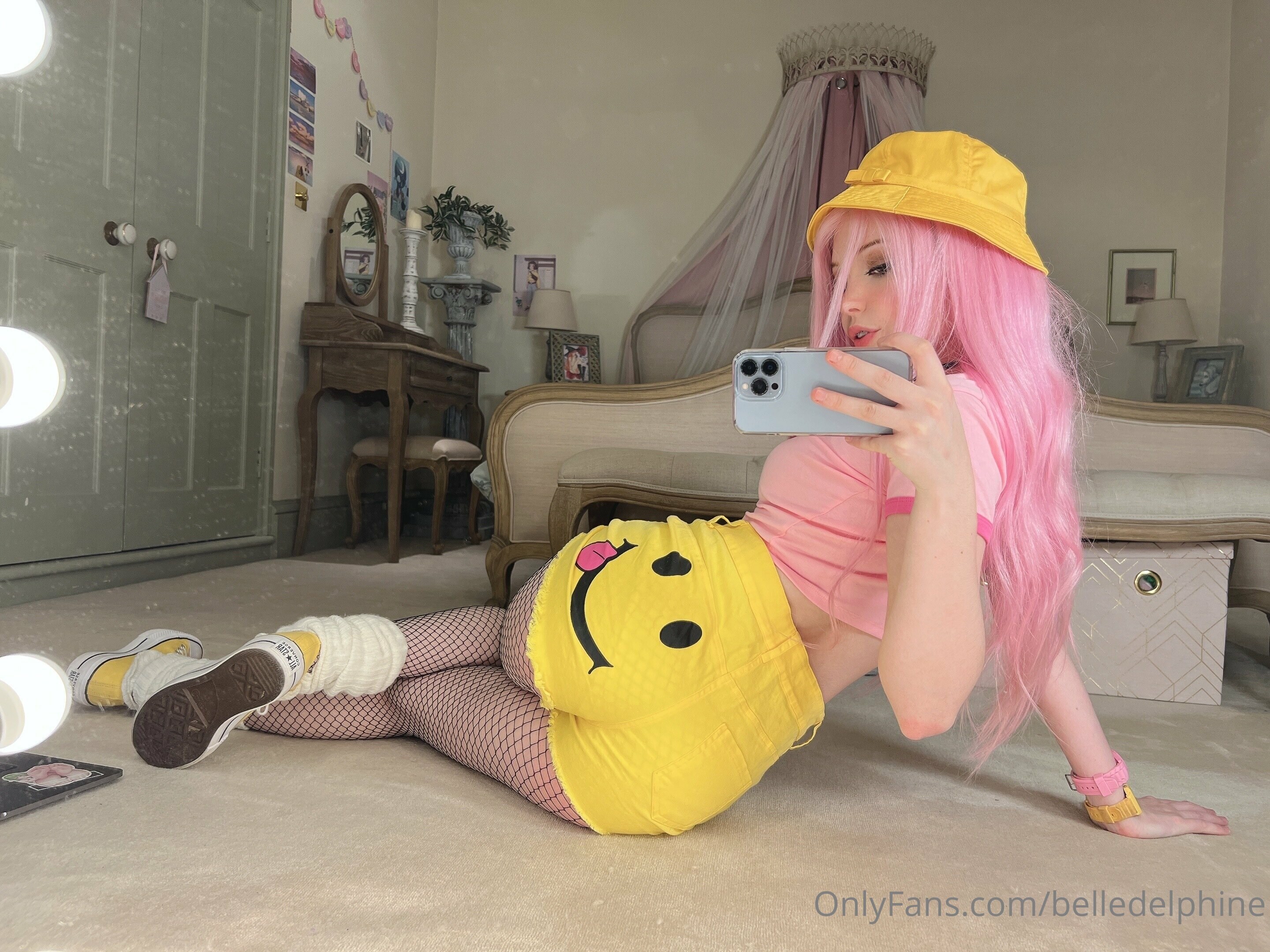 Belle Delphine Yellow Hat Set 118815