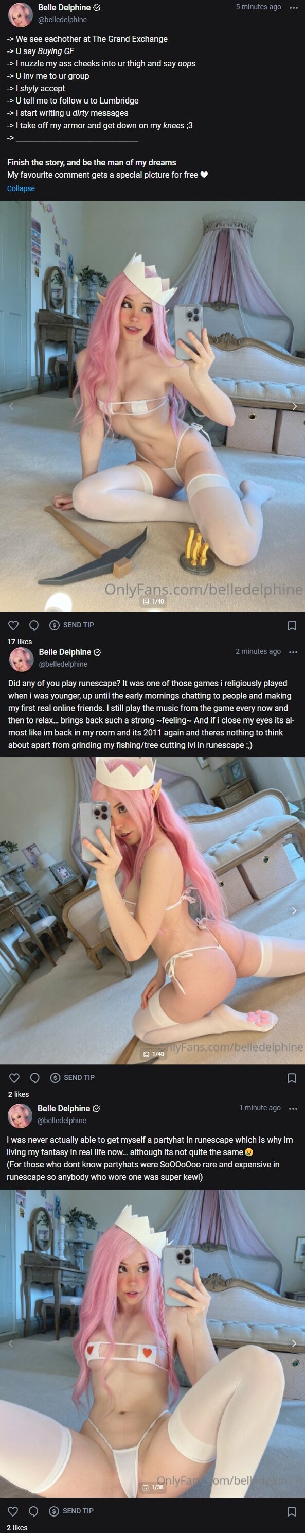 Belle Delphine Runescape Girlfriend Set 118908